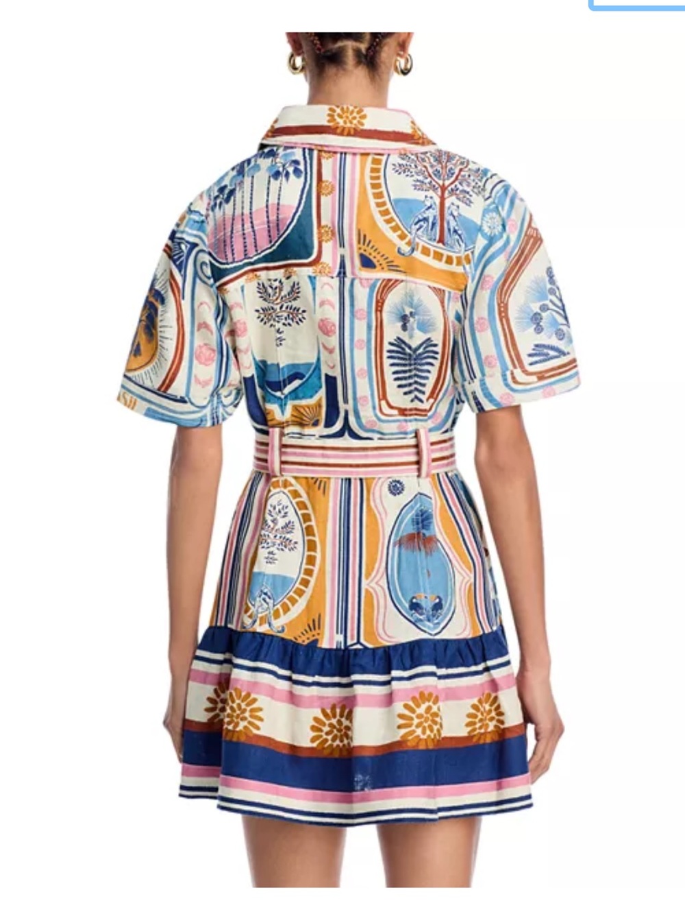 FARM Rio Cerrado Stamps Mini Dress - Cream - Picture 2 of 7